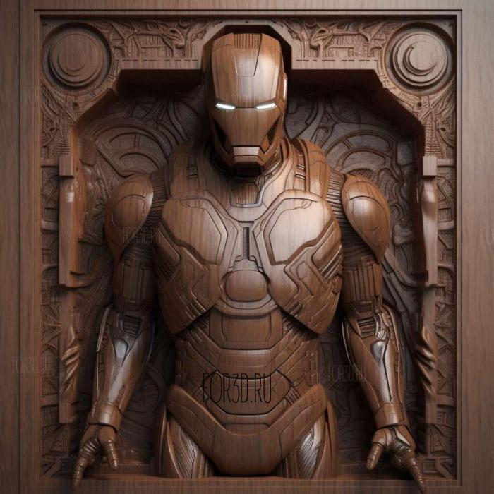 Iron Man 3 1 stl model for CNC